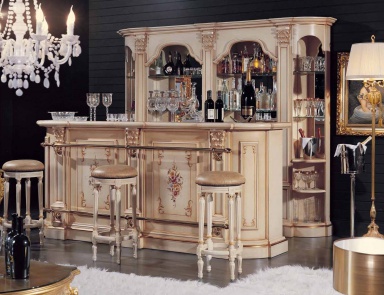 Бар (гарнитур для бара) с декоративным рисунком на фасаде, Mirandola Export