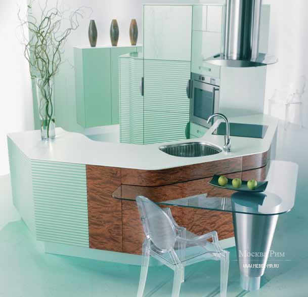 Гарнитур для кухни со столешницей из стекла Contemporary Comp.7, Neff Kitchens.