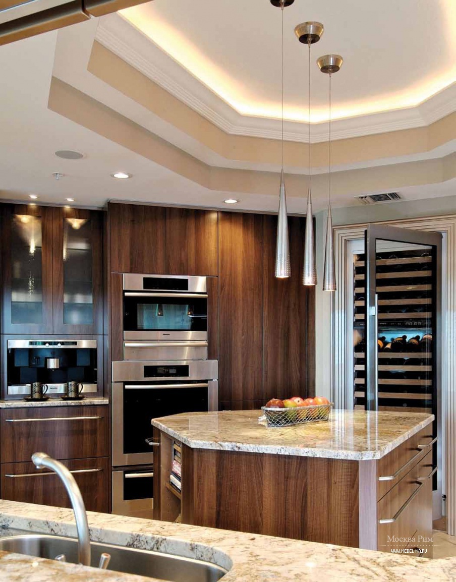 Гарнитур для кухни в отделке шпоном Contemporary Comp. 9, Neff Kitchens
