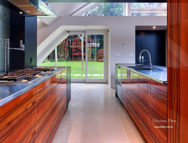 Гарнитур для кухни из древесины и стали Contemporary Comp. 14, Neff Kitchens
