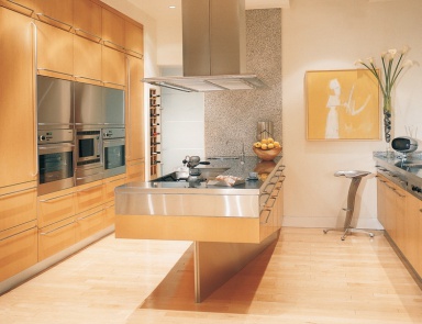 Гарнитур для кухни из стали и древесины Contemporary Comp. 21, Neff Kitchens