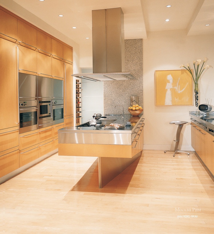 Гарнитур для кухни из стали и древесины Contemporary Comp. 21, Neff Kitchens