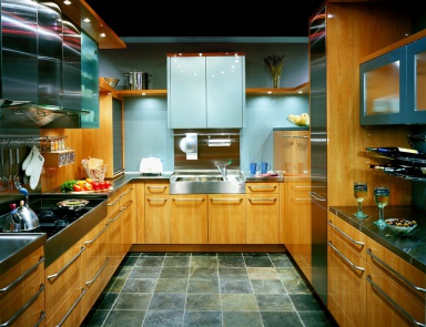 Гарнитур для кухни с топом из полированной стали Contemporary Comp. 28, Neff Kitchens