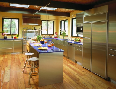 Гарнитур для кухни из стали и искусственного камня Contemporary Comp. 30, Neff Kitchens