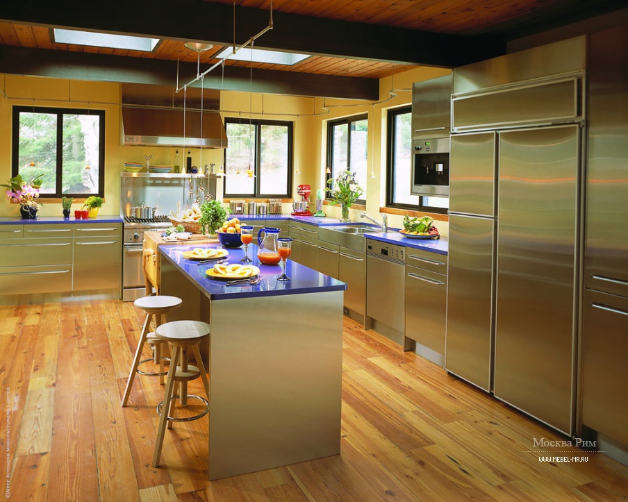 Гарнитур для кухни из стали и искусственного камня Contemporary Comp. 30, Neff Kitchens