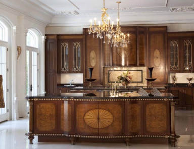 Гарнитур для кухни с инкрустацией и патиной Louis Philippe Comp. 1, Neff Kitchens