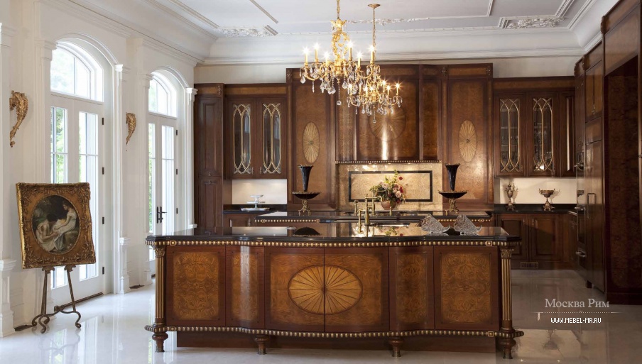 Гарнитур для кухни с инкрустацией и патиной Louis Philippe Comp. 1, Neff Kitchens