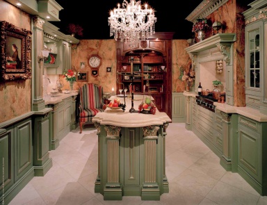 Гарнитур для кухни с резным декором в позолоте Traditional Сomp.16, Neff Kitchens