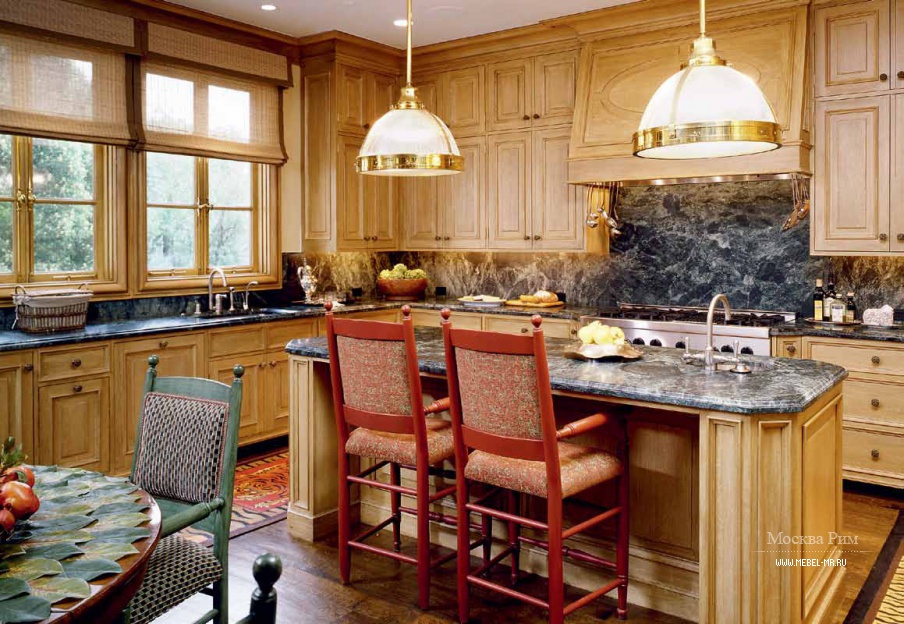 Гарнитур для кухни с топом и фартуком из мрамора Traditional Comp. 23, Neff Kitchens