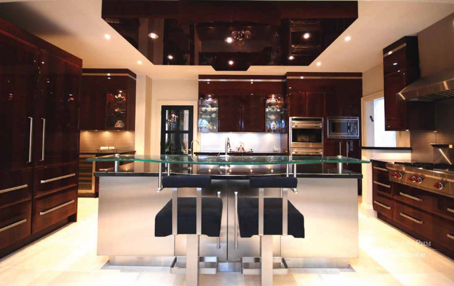 Гарнитур для кухни с инкрустированной стальной лентой Art Deco Comp.1, Neff Kitchens