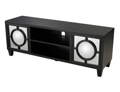 Шкаф Mirage Black Media Console With Convex Mirror By Dimond Home (шкаф)