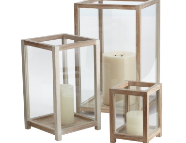 Подсвечник S/3 Pepper Wood Box Hurricanes Dimond Home