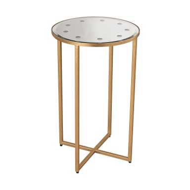 Стол Cross Base Mirror Top Side Table