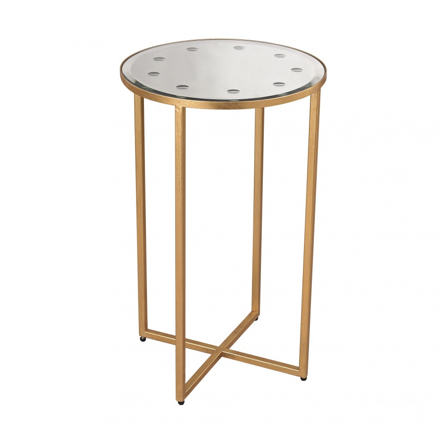 Стол Cross Base Mirror Top Side Table Dimond Home