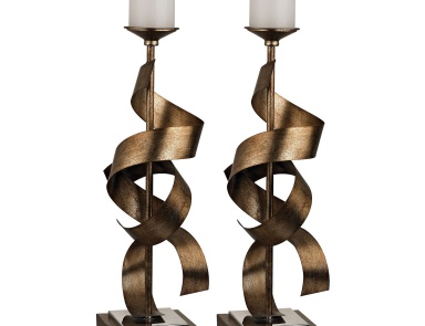 Подсвечник Set Of 2 Metal Sculpture Candle Holders Dimond Home