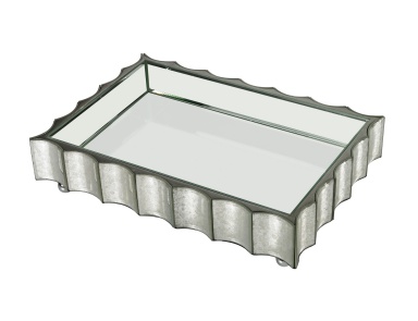 Аксессуар Large Scalloped Edge Mirror Tray Dimond Home