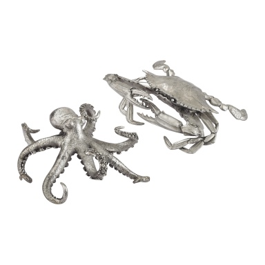 Аксессуар Hand Forged Silver Crab and Octopus - Set of 2