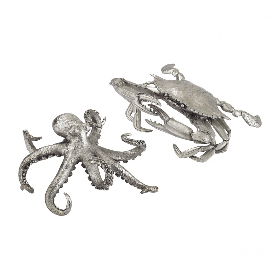 Аксессуар Hand Forged Silver Crab and Octopus - Set of 2 Dimond Home