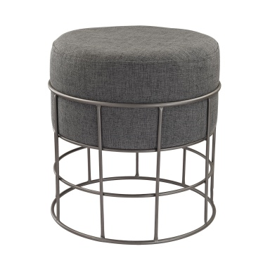 Табурет Pewter and Grey Linen Stool