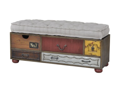 Скамья Mosaic Treasures Bench In Weathered Mahogany Guild Master (скамья)