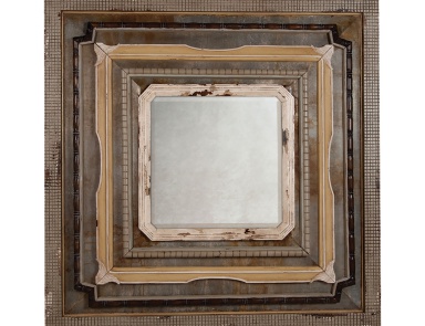 Настенное Aged Tin And Wood Mirror Guild Master