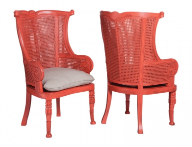 Стул Caned Wing Back Chair Guild Master