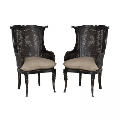 Стул Caned Wingback Chair
