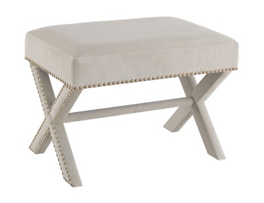 Скамья Lenox Hill Linen Cross Leg Bench Sterling