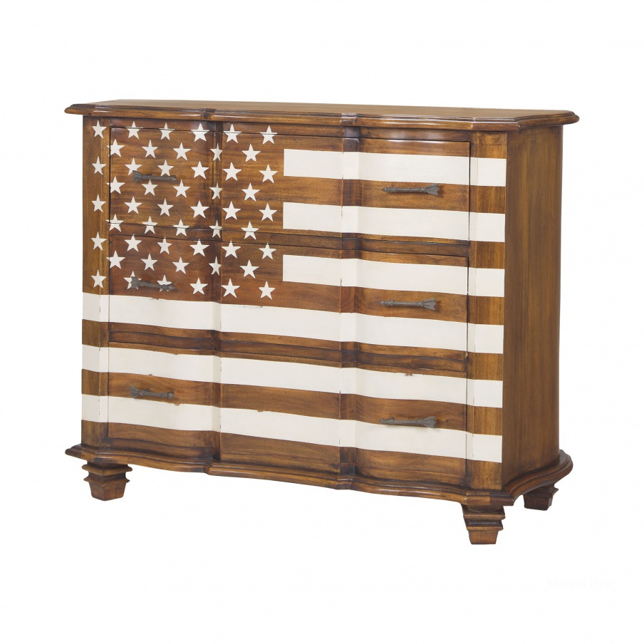 Комод Westward Chest In Honey Stain And White Sterling