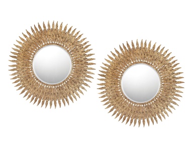 Настенное Feather Frame Beveled Mirror Set of 2 Sterling