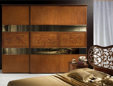 Шкаф платяной в отделке шпоном ореха AR13, Carpanelli