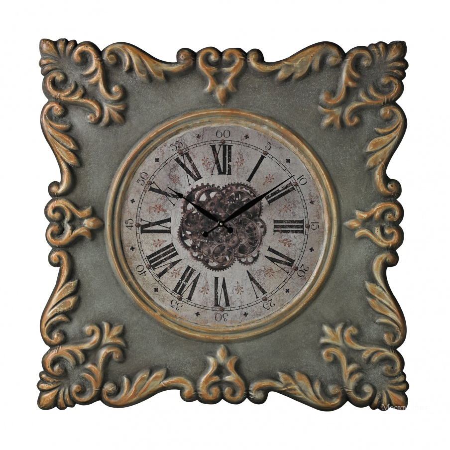 Часы настенные Nahant-Antique Reproduction Clock Frame With Industrial Centre Print Sterling