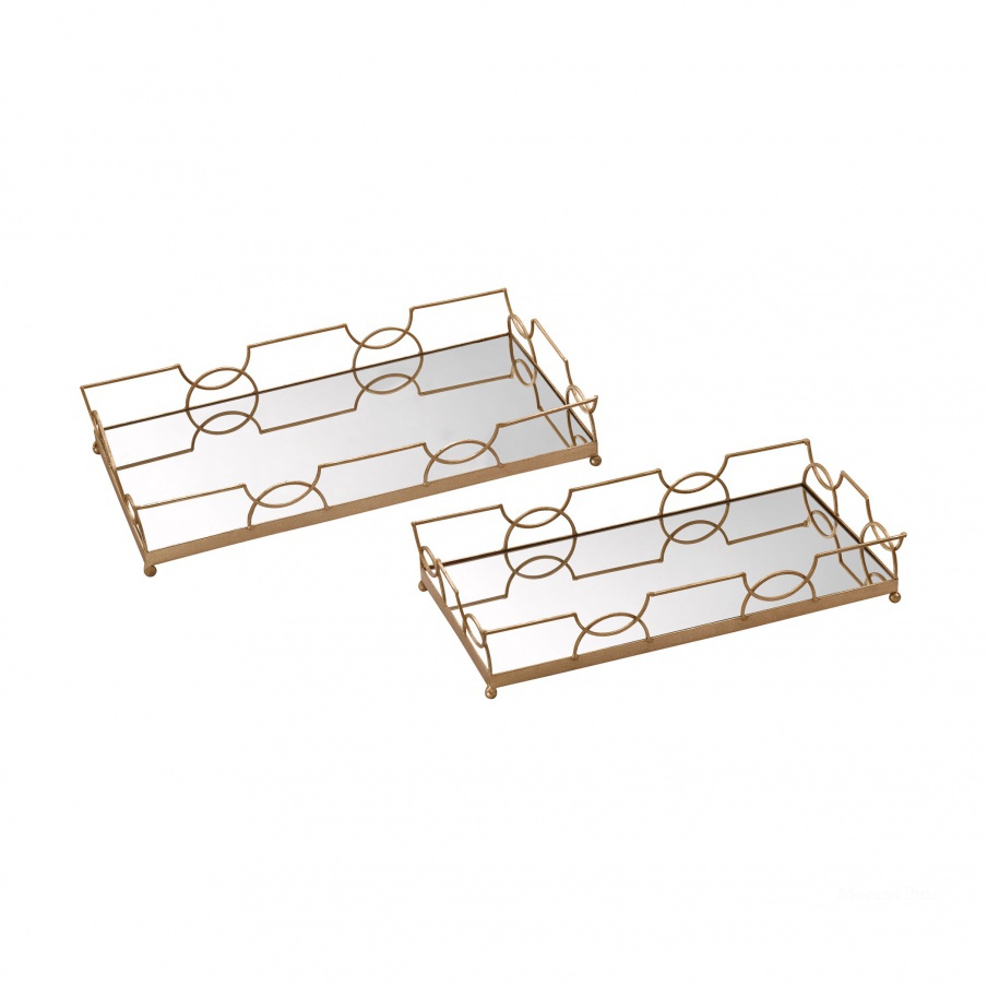 Поднос Bow Tie Mirrored Trays Sterling