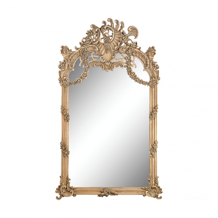 Настенное Renaissance Scroll Mirror In Russian Oak Sterling