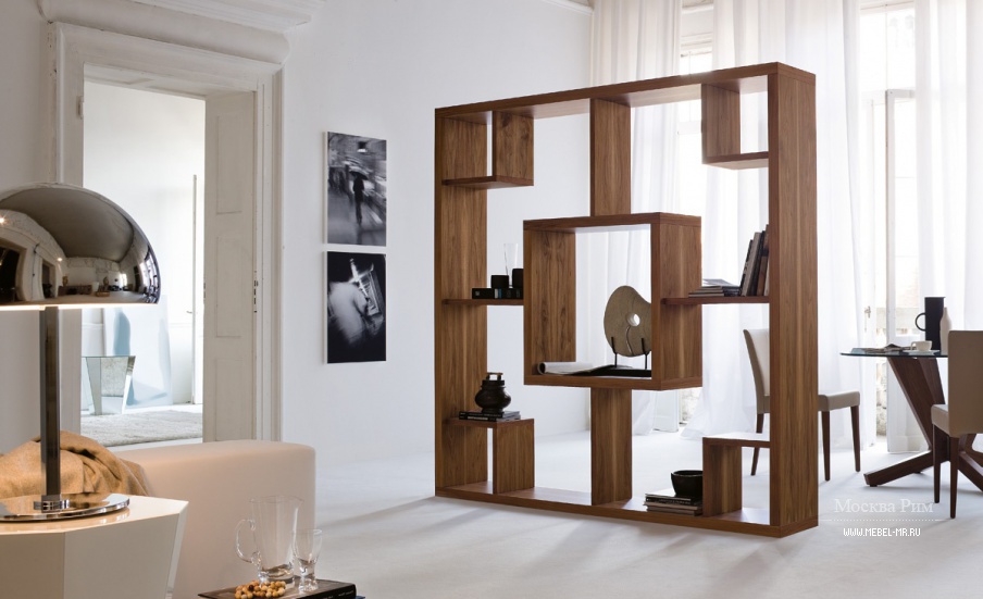 Стеллаж из массива ореха Gran Via, Cattelan italia
