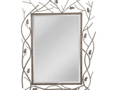 Настенное Metal Frame Twig And Leaf Framed Beveled Mirror Mirror Masters