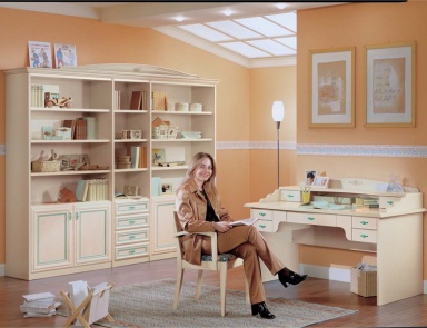 Стол письменный детский из МДФ и томбурато Daniela Beige, Forni Mobili