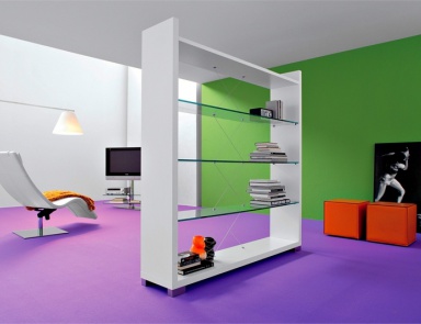 Стеллаж книжный на каркасе из массива дерева Espace, Cattelan Italia